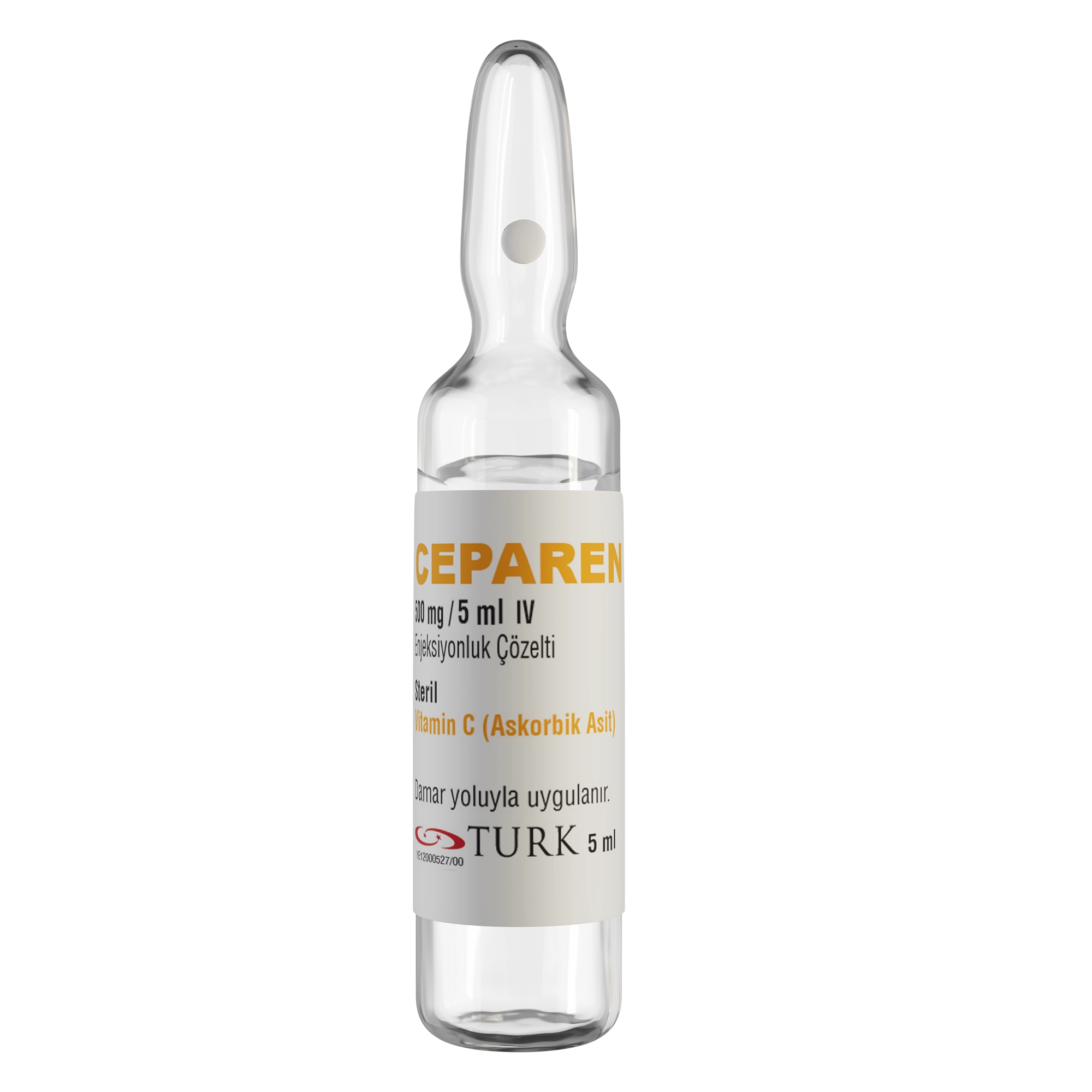 Ceparen 500 Mg / 5ml IV Enjeksiyonluk Çözelti