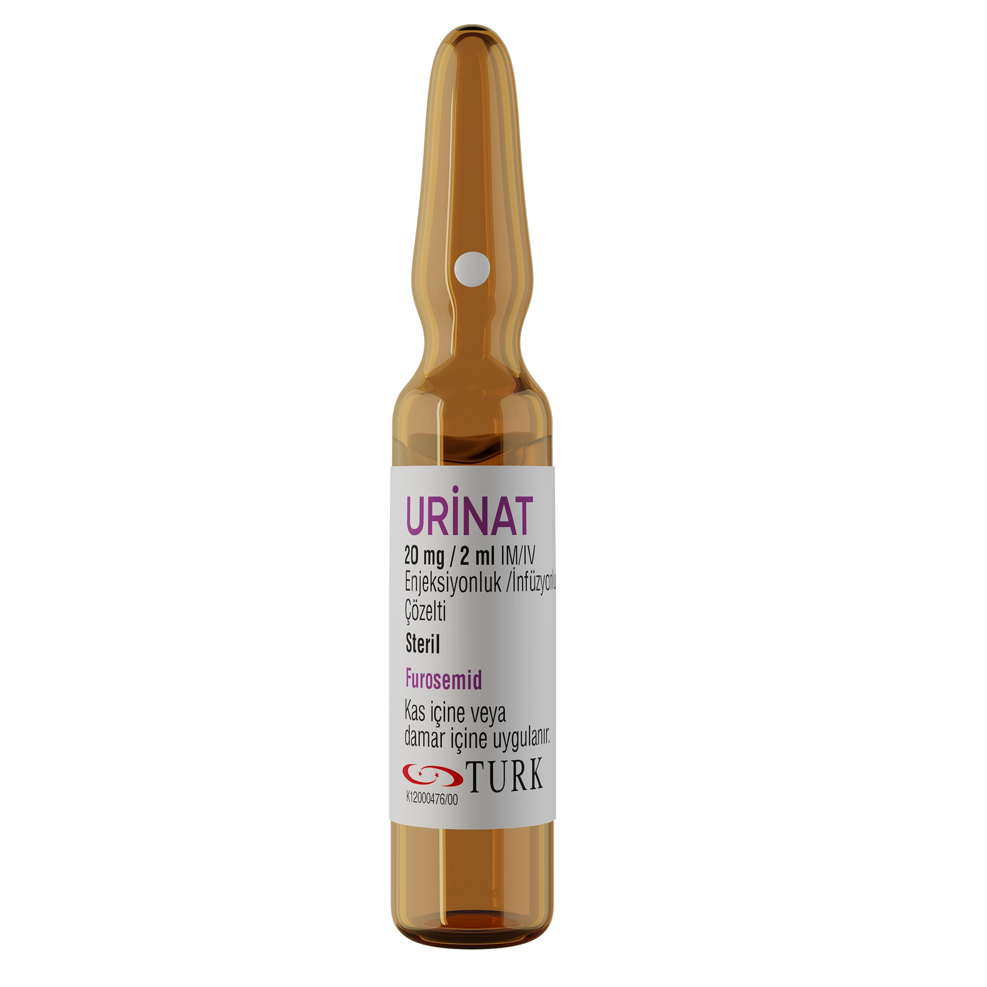 Urinat 20 mg / 2 ml IM / IV Enjeksiyonluk / İnfüzyonluk Çözelti